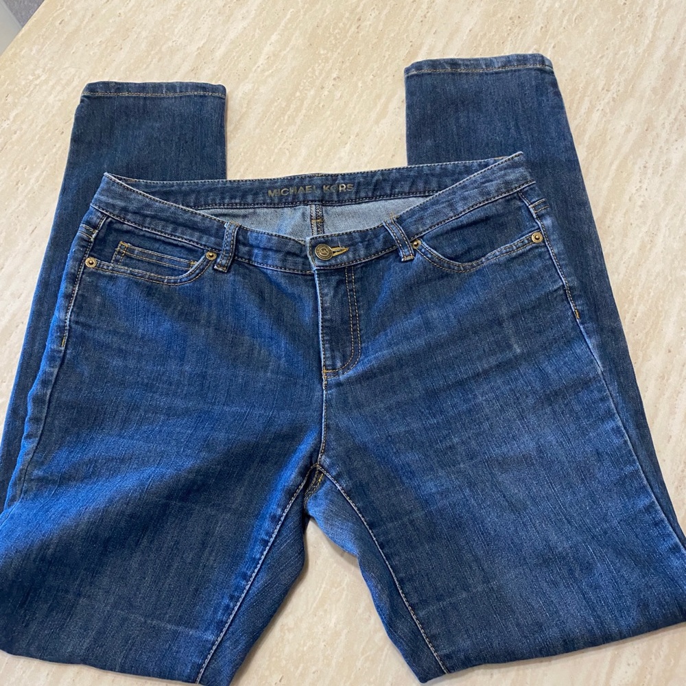 Micheal Kors low Rise skinny straight leg jeans